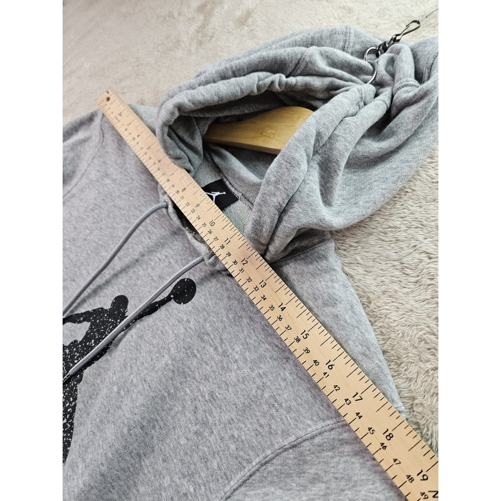 Nike Jordan Hoodie Flight Jumpman Men's Size S Fleece Heather Gray Sweatshirt - Picture 7 of 10